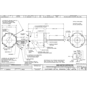 US Motors Mojave 1/4 hp 1075 rpm, 6 poles, 1 shaft, TEAO Enclosure, 1 speed, 5.6 diameter, CCW, Lead End, Reversible, 208-230 V, 60 hz, 1 ph, 5 mfd/370 VAC Run Capacitor 1860H K055WEG0624012B S81-128