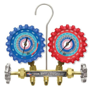 Uniweld A2LM Manifold R-32/R-454B/R-448A/R-410A Fahrenheit psi, No Hoses