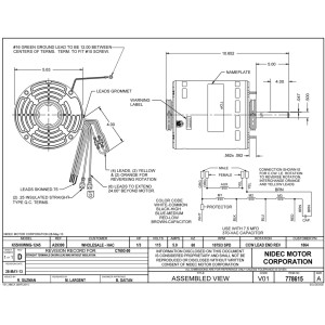 US Motors 1/3 hp 1075 rpm, 6 poles, 1 shaft, OAO Enclosure, 3 speed, 5.6 diameter, CCW, Lead End, Reversible, 115v, 60 hz, 1 ph, 7.5 mfd/370 VAC Run Capacitor 1864 K055WMG1245012B US Motors 1/3 hp 1075 rpm, 6 poles, 1 shaft, OAO Enclosure, 3 speed, 5.6 diameter, CCW, Lead End, Reversible, 115v, 60 hz, 1 ph, 7.5 mfd/370 VAC Run Capacitor 1864 K055WMG1245012B