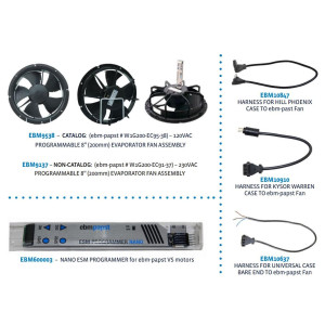 ebm-papst 9538 8 in ECM Axial Fan Assembly, 115 V, 2 Speeds, 2100 and 2800 rpm, replacement for Refrigeration applications ebm-papst 9538 8 in ECM Axial Fan Assembly, 115 V, 2 Speeds, 2100 and 2800 rpm, replacement for Refrigeration applications