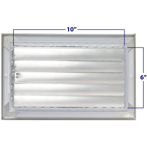 Laminaire L-VM1006 10x6 Wall Grille, White with ML Damper