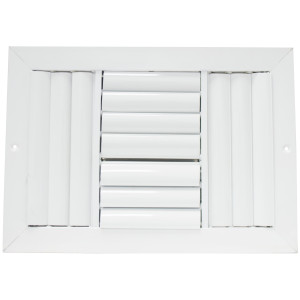 Laminaire L-CL4M1008 10x8 4-Way, White, Curved Blade, Ceiling Diffuser with ML Damper