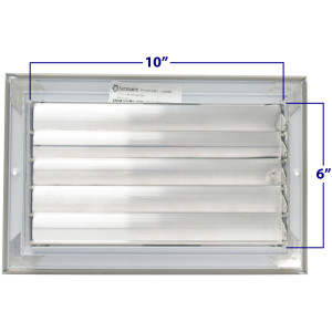 Laminaire L-CL1M1006 10x6 1-Way, White, Curved Blade, Ceiling Diffuser with ML Damper