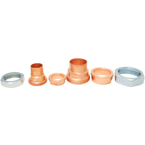 Danfoss 7765028 Solder Sleeve Adapter Set 7765028 2-1/4 in Rotolock to 1-5/8 in ODF and 1-3/4 in Rotolock, 7/8 in ODF for SM,SY and SH compressors