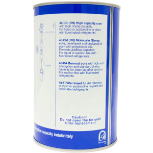 Danfoss 023U1392 Filter Drier Core 48-DM for DCR Systems, High Moisture Capacity, Includes Gasket, Compatible with DCR 0485 to 19217 and Other 4-3/4 in Shells 023U1392, 023U1392, 023U1394