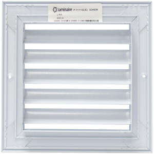 Laminaire L-RA66 Return Grille 6 x 6 in, White Aluminum  6x6 W