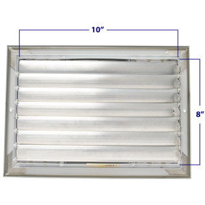 Laminaire L-CL1M1008 10x8 1-Way, White, Curved Blade, Ceiling Diffuser with ML Damper