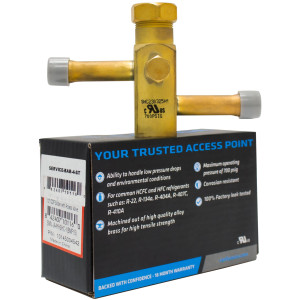 SANHUA SERVICE-BAR-4-S-T Service Valve 1/2 in, ODF