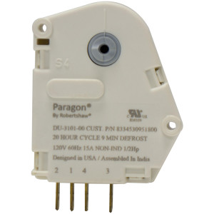 Whirlpool W11609704 Defrost Timer. 20 Hour Cycle, 9 min Defrost
Fits: 4344774 W10239390 WPW10239390