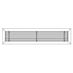 Price LBMH Linear Bar Grille 36 x 6 White