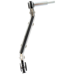 Uniweld 70075 Heavy Duty Offset Ratchet Wrench, 1/2 and 9/16 in Hex opening, 3/16 and 1/4 in Square opening, with 3/16 and 5/16 in Dual Hex Valve Adapter