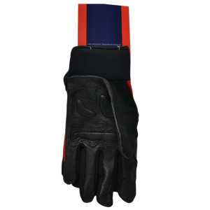 MA-Line MAGLGM Work Glove M, Padded Fingers, Leather padded Palm, Rubber pads on back
