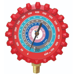 Uniweld Manifold Gauge G439ND A2L Red High 3-1/8in R-32/R-454B/R-448A/R-410A Psi/ F Uniweld Manifold Gauge G439ND A2L Red High 3-1/8in R-32/R-454B/R-448A/R-410A Psi/ F