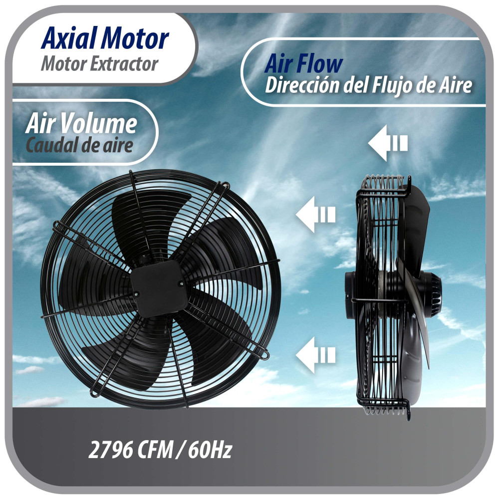 Appli Parts AXF-450-4 17-3/4 in Axial Fan Motor Guard Mounted Fan Blade 220-440 V, 3 Ph, 50-60 Hz, 300 W, 1600 rpm, Universal replacement for Cold Room Evaporators and Condensing Units, Work Temp -22 F to 140 F Appli Parts AXF-450-4 17-3/4 in Axial Fan Motor Guard Mounted Fan Blade 220-440 V, 3 Ph, 50-60 Hz, 300 W, 1600 rpm, Universal replacement for Cold Room Evaporators and Condensing Units, Work Temp -22 F to 140 F