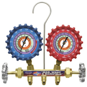 Uniweld QS4L3H Manifold (R-410a/R-22r/R-404a) Psi/ F 3ft Hoses Uniweld QS4L3H Manifold (R-410a/R-22r/R-404a) Psi/ F 3ft Hoses