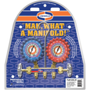 Uniweld QS4L3H Manifold (R-410a/R-22r/R-404a) Psi/ F 3ft Hoses Uniweld QS4L3H Manifold (R-410a/R-22r/R-404a) Psi/ F 3ft Hoses