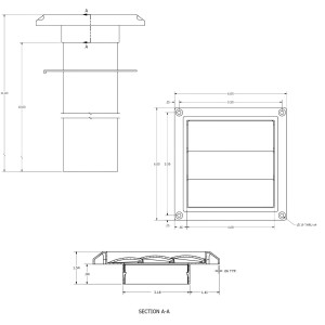 Lambro 290W White Plastic Louvered Vent 3 inch Lambro 290W White Plastic Louvered Vent 3 inch