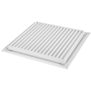 Laminaire RA2424 Return Grille 24 x 24 in, White Aluminum L-RA T-Bar 24x24 W