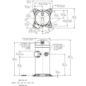 Danfoss HLJ072T1LC6 6 tons 72,000 btu/h R410A Scroll compressor for Air conditioning 208-230/1/60 (V/Ph/Hz) Discharge 1/2 in, Suction 7/8 in, ODF, PVE Oil 121L1316 Danfoss HLJ072T1LC6 6 tons 72,000 btu/h R410A Scroll compressor for Air conditioning 208-230/1/60 (V/Ph/Hz) Discharge 1/2 in, Suction 7/8 in, ODF, PVE Oil 121L1316