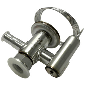 Danfoss 068U3945 1/5 - 4TR Expansion Valve Stainless Steel Body, TUA, R-448A, 3/8x1/2 in, Solder, ODF, Internally equalized, Bi-flow, -40 to 50 F, Capacity determined by Orifice size Sold Separately