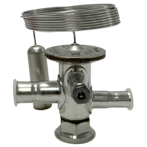 Danfoss 068U3945 1/5 - 4TR Expansion Valve Stainless Steel Body, TUA, R-448A, 3/8x1/2 in, Solder, ODF, Internally equalized, Bi-flow, -40 to 50 F, Capacity determined by Orifice size Sold Separately