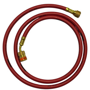 Uniweld Q4N85SMEZ Manifold Aluminum 4 Valves R410a,R134a,R22, 5 ft Soft Magic hoses, EZ-Turn Anti-Blow Back 48701