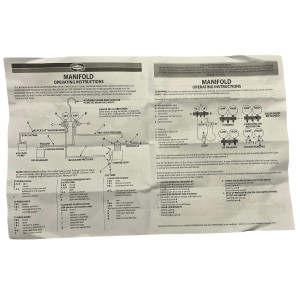 Uniweld Q4N85SMEZ Manifold Aluminum 4 Valves R410a,R134a,R22, 5 ft Soft Magic hoses, EZ-Turn Anti-Blow Back 48701