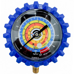 Uniweld G730NSD-5 Manifold Gauge Blue, Low R-600a,R-290,R-1270, 3-1/8 in Uniweld G730NSD-5 Manifold Gauge Blue, Low R-600a,R-290,R-1270, 3-1/8 in