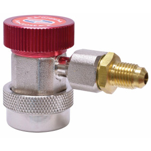 Uniweld 90478 Quick Coupler Manual R-134 Red High With 1/4 in Adaptor for Automotive AC Uniweld 90478 Quick Coupler Manual R-134 Red High With 1/4 in Adaptor for Automotive AC