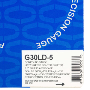 Uniweld G30LD-5 Manifold Gauge Blue/Low R12/R22r/R134 Celsius, Psi-Kg/Cm2 Uniweld G30LD-5 Manifold Gauge Blue/Low R12/R22r/R134 Celsius, Psi-Kg/Cm2