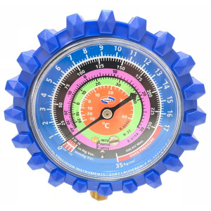 Uniweld G530LD-5 Manifold Gauge Low Blue Compatible with R410A, R22, R404A, Celsius, psi-Kg/cm2