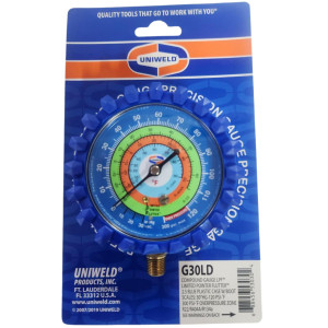 Uniweld G30LD Manifold Gauge Low R404/R22/R134a Psi/Fahrenheit Uniweld G30LD Manifold Gauge Low R404/R22/R134a Psi/Fahrenheit