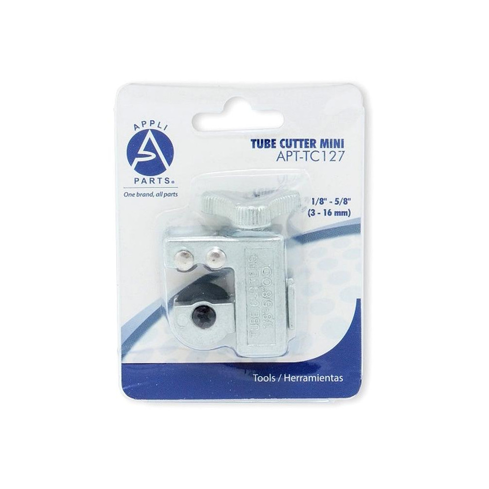 Appli Parts APT-TC127 1/8 in to 5/8 in Mini Tube Cutter for Copper, Aluminum, Steel, PVC and other soft metal pipe for Plumbing and HVAC/R Professionals and DIY Applications  Appli Parts APT-TC127 1/8 in to 5/8 in Mini Tube Cutter for Copper, Aluminum, Steel, PVC and other soft metal pipe for Plumbing and HVAC/R Professionals and DIY Applications