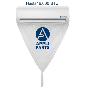 Appli Parts APCC-1218A Cleaning Cover Kit or Maintenance for Mini Split 1 - 1.5 Tons (up to 18,000 Btu) Circumference of 2.84 yd, Waterproof, with Integrated Hose. Replaces 532 533 562 572