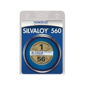 Lucas Milhaupt 98060 Silvaloy 560 55% Silver Solder Brazing Alloy 1/16 in diameter wire 1 oz