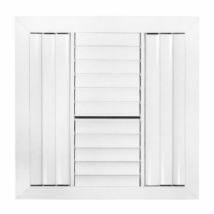 Laminaire L-CL4M66 6x6 4-Way, White, Curved Blade, Ceiling Diffuser with ML Damper