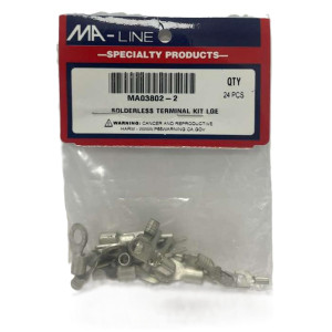 MA-Line MA03802-2 Solderless Terminal Kit, Non Insulated Large Gauge