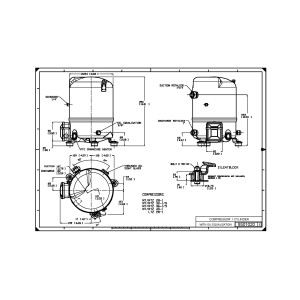 Danfoss MTZ28JE1AVE 2.5HP R404,R407,R134,R448, MBP Reciprocating Refrigeration Compressor 208-230/1/60 (V/Ph/Hz), Discharge 1 in V06, Suction 1-1/4 in V09, Rotolock, POE Oil,MTZ28-1V