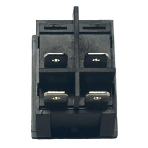 Appli Parts APRS-250R Rocker Switch 250V, 30A, Red, Lighted, DPST, 4 Pin
