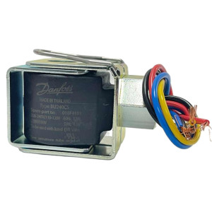 Danfoss 018F4181 Solenoid Coil Dual Voltage 208-240 V, 60 Hz, 110-120V, 60 Hz, 230 V, 50 Hz, 13 W, BU240CS, Conduit Hub