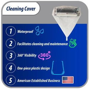 Appli Parts APCC-1836A Cleaning Cover Kit or Maintenance for Mini Split 1.5 - 3 Tons (from 18,000 to 36,000 Btu) Circumference of 3.94 yd, Waterproof, with Integrated Hose. Replaces 535 537 565 575