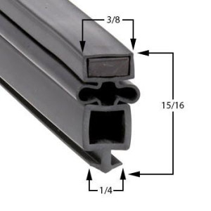 Gasket 24 5/8 x 54 1/8, Compatible with True Mfg 810802 Fits: GDM72, GDM72F, GDM72FC, GDM72FRC, GDM72RC, GEM72, GEM72FC, T72, T72F, T72FG, T72FRC, T72FZ, T72G, T72RC, TC72, TC72G, TS72, TS72F
