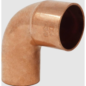 NDL W2834 90 Degree Elbow Long turn 7/8in Copper pipe fittings FTG X C Street connections for refrigeration, air conditioning and plumbing applications ACR
