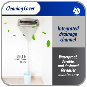 Appli Parts APCC-1836A Cleaning Cover Kit or Maintenance for Mini Split 1.5 - 3 Tons (18,000 to 36,000 Btu) Circumference of 11 ft 10 in, Waterproof, with Integrated Hose. Replaces 535 537 565 575