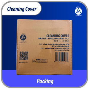 Appli Parts APCC-1836B Cleaning Cover Kit or Maintenance for Mini Split 1.5 - 3 Tons (from 18,000 to 36,000 Btu), 3 ft 3 in to 4 ft 3 in length, Waterproof, 9 ft 2 in Drain Hose, with Support Plate