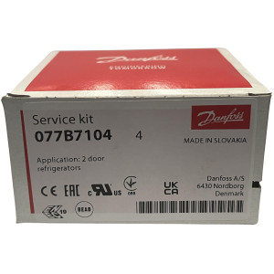 Danfoss 077B7104 Thermostat 2 Doors Refrigerator Defrost control 077B3657 Cold Cut-in +38.3F Cold cut-out -9.4F Warm Cut-in +38.3F Warm Cut-out +9.5F Capillary tube length 39.3in
B62 
