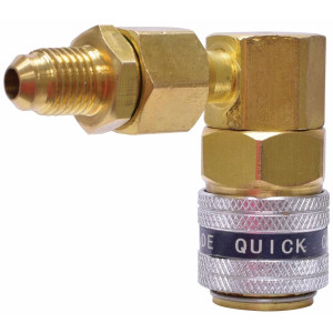 Uniweld 90486 Quick Coupler Automative Sevice Kit R134 with 1/4 in Adaptors. Red High Side, Blue Low side