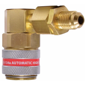 Uniweld 90486 Quick Coupler Automative Sevice Kit R134 with 1/4 in Adaptors. Red High Side, Blue Low side