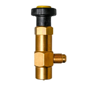AMBRO AC37 Refrigerant Cylinder Valve 1/4 in SAE Male x 7/16 in 28 UNEF Female 