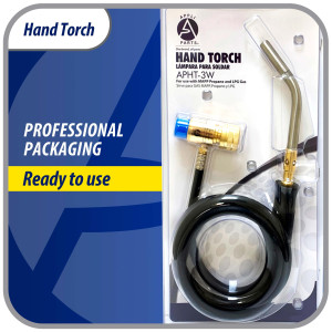Appli Parts APHT-3W single burner hand torch with 5 ft hose and handle for soldering welding and brazing with map or propane fuel for HVAC and Plumbing 